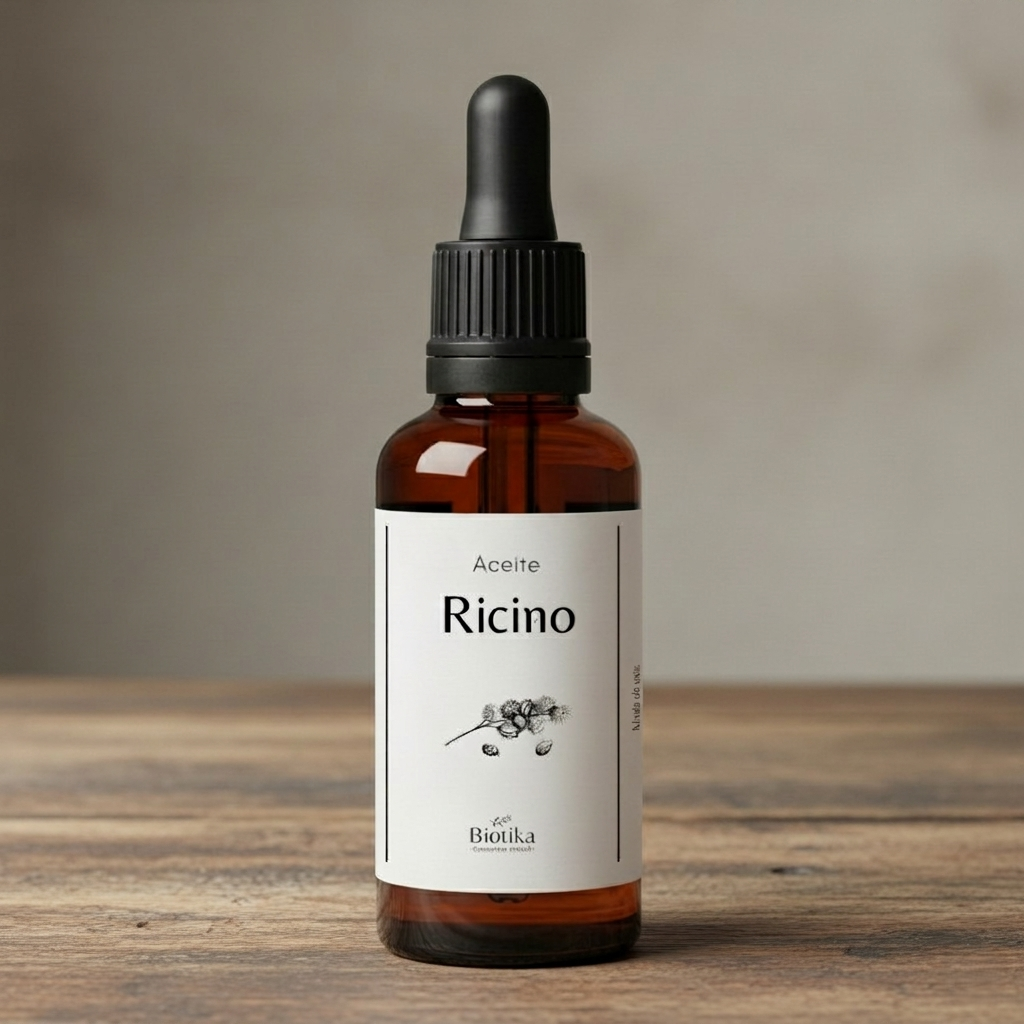 Aceite natural puro de ricino Biotika frasco gotero, aceite crecimiento cabello cejas pestañas Paraguay