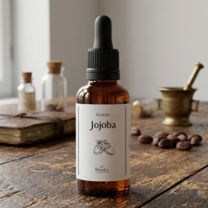 Aceite natural puro de jojoba Biotika frasco gotero, regulador grasa piel y cabello Paraguay